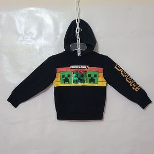 MINECRAFT Kid's Black with‎ Long Sleeve Pullover Hoodie - Size S(5/6)